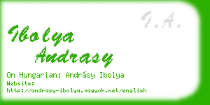 ibolya andrasy business card